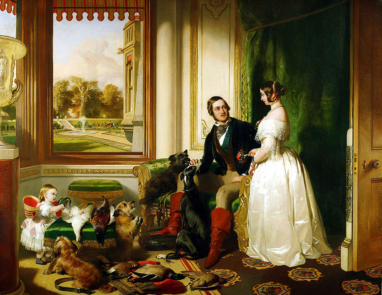 Windsor Castle in Modern Times, 1840-43 This painting shows Queen Victoria and Prince Albert at home at Windsor Castle in Berkshire, England.